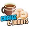 Signmission Coffee And Donuts Decal Concession Stand Food Truck Sticker, 8" x 4.5", D-DC-8 Coffee And Donuts19 D-DC-8 Coffee And Donuts19 - alternate 1